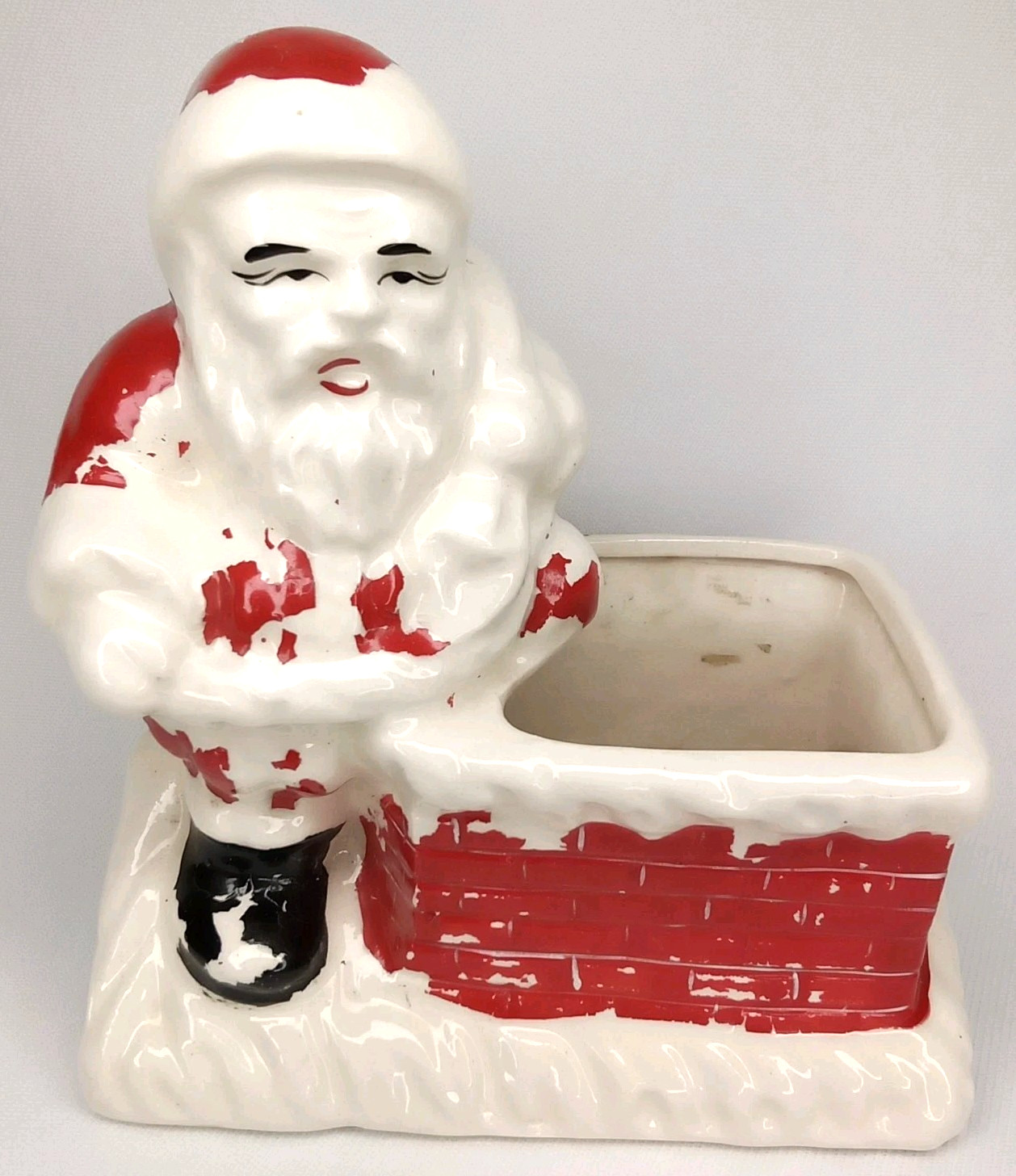 Napco Santa Chimney Christmas Planter Made In Japan Vintage 1950s