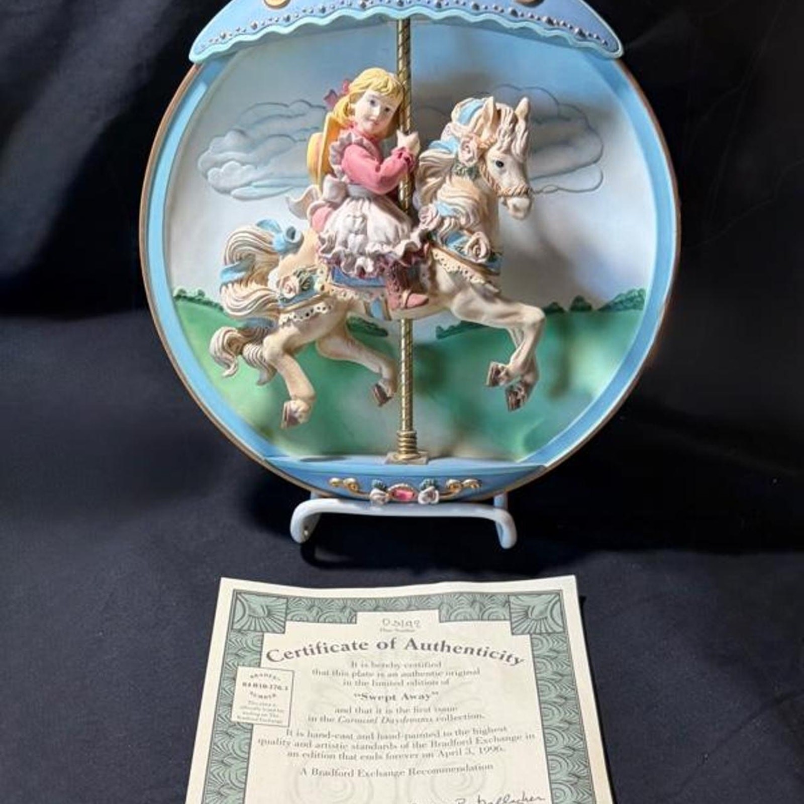 🚨 VINTAGE Bradford Exchange Carousel Daydreams \ 🚨 VINTAGE Bradford Exchange Carousel Daydreams \