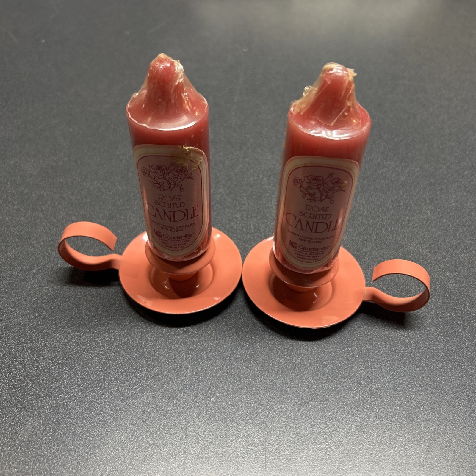 Vtg Pair Chamberstick Holders Metal Base Candlesticks Cottagecore Grannycore Vtg Pair Chamberstick Holders Metal Base Candlesticks Cottagecore Grannycore