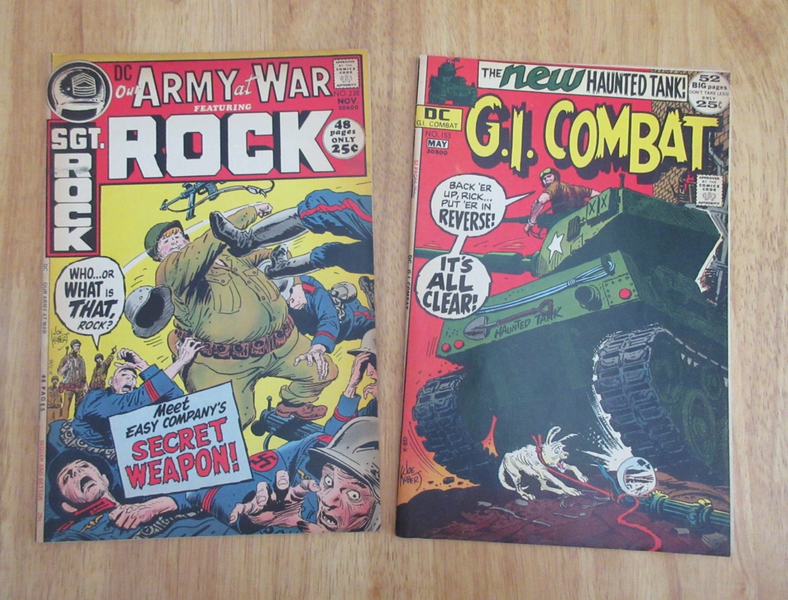 Lot of *2* 1971/72 DC War OUR ARMY AT WAR #238 + G.I. COMBAT #153 (See Details)