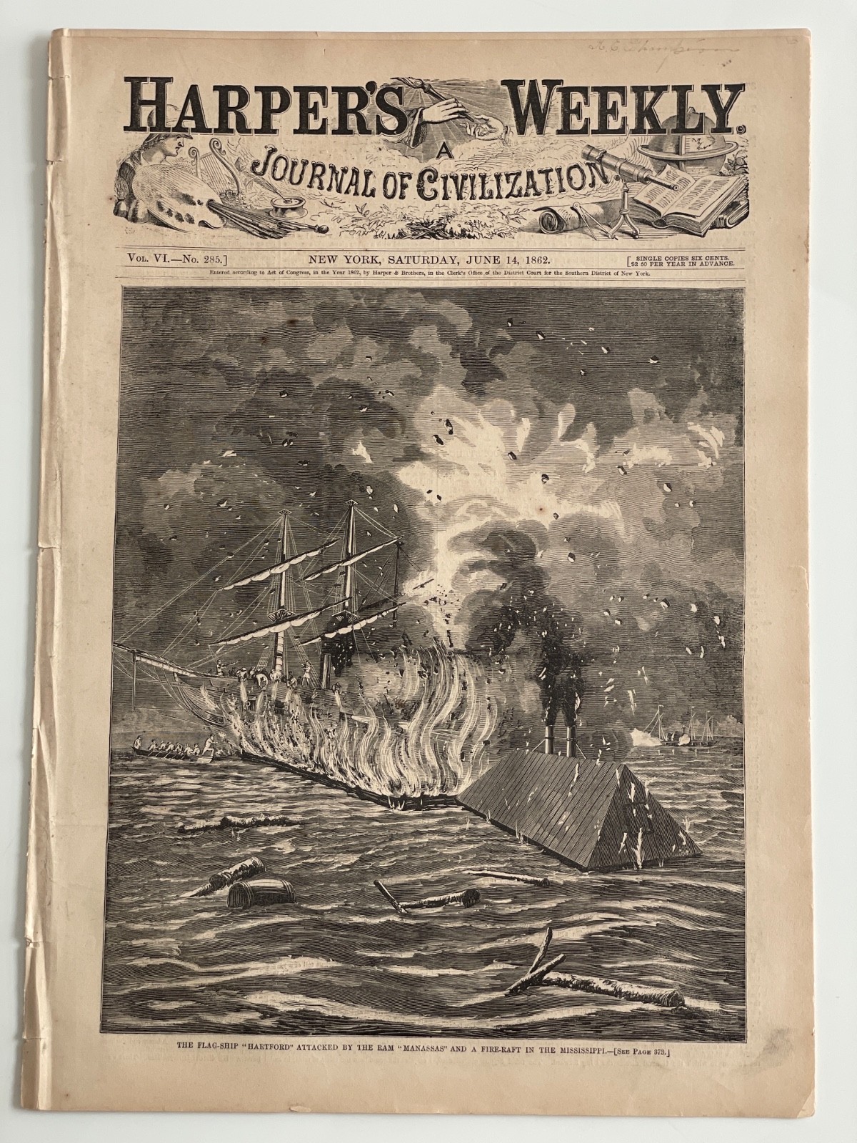 HARPER'S WEEKLY June 14, 1862 Robert Smalls and the Planter Civil War HARPER'S WEEKLY June 14, 1862 Robert Smalls and the Planter Civil War