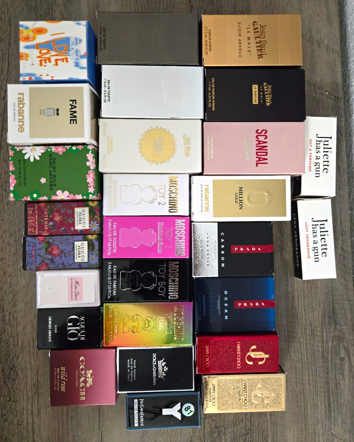 Lot of Collectible Perfume Miniatures & Sample Vials, Mixed Brands Authentic 