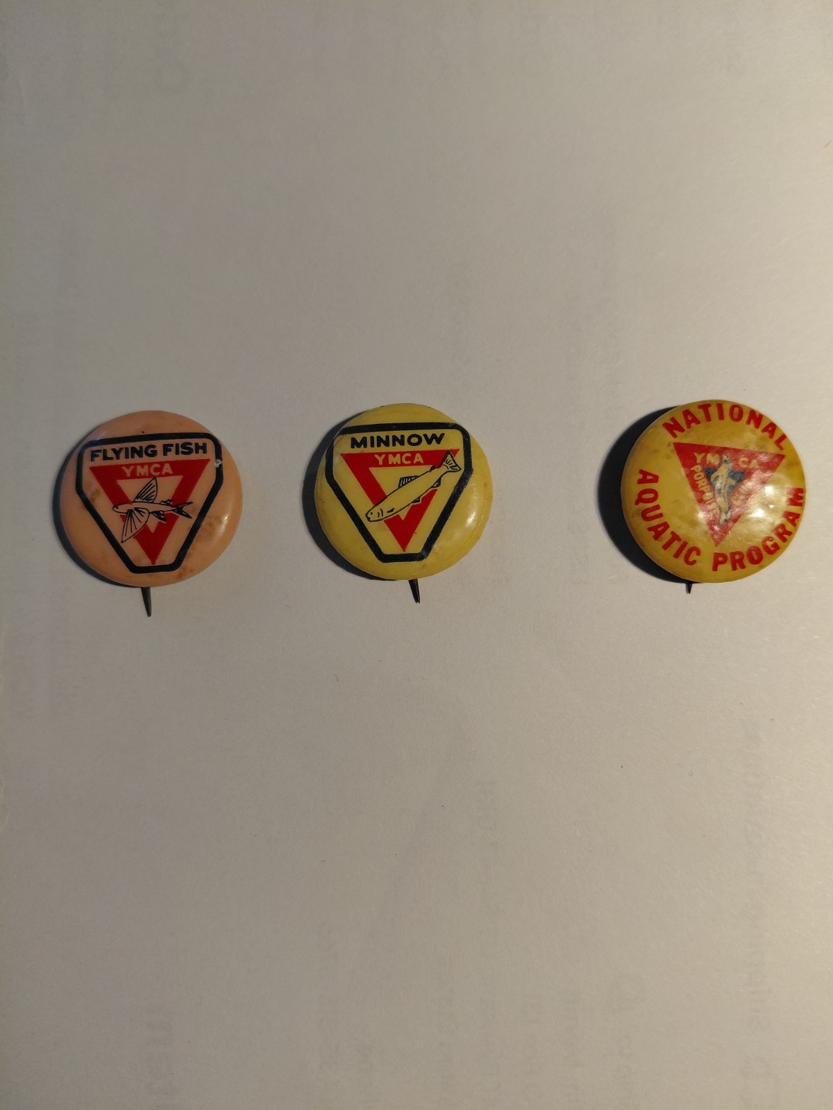 YMCA NATIONAL FISH Club AQUATIC PROGRAM Pinback Pins