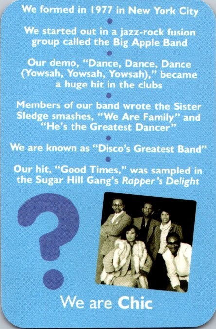 2006 Pop the Question 70\'s & 80\'s Quiz card singles NEW (you pick) 
