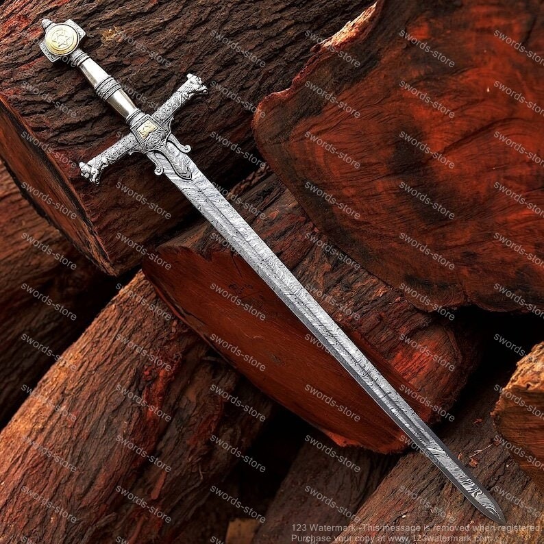 King Solomon Sword Ancient Biblical Wisdom King Fantasy Viking Template Knight 
