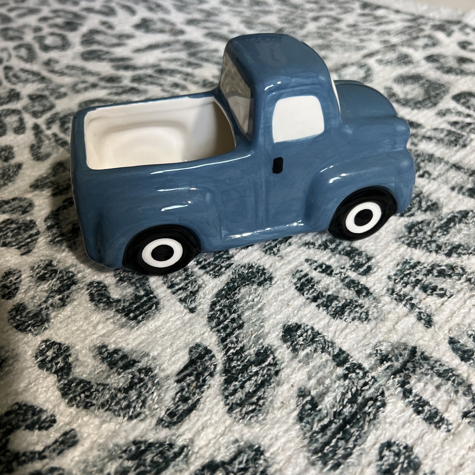blue ceramic vintage pickup truck succulent planter blue ceramic vintage pickup truck succulent planter