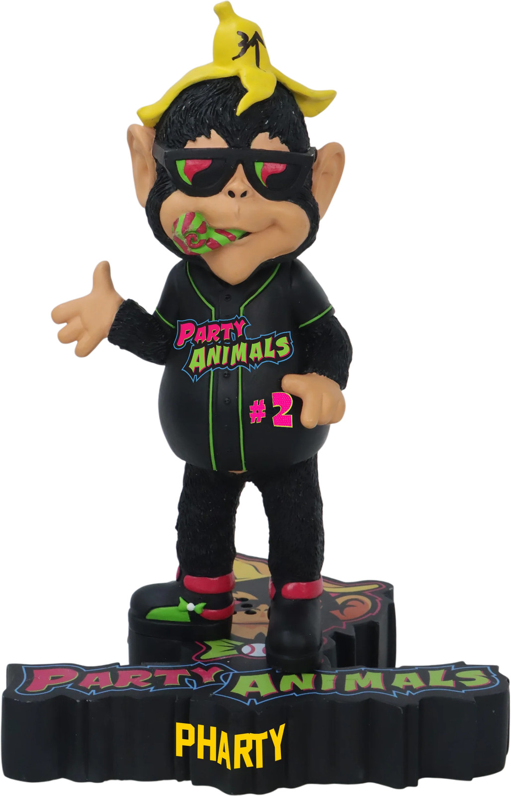 Pharty The Party Animal Savannah Bananas Farting Bobblehead Banana Ball Pharty The Party Animal Savannah Bananas Farting Bobblehead Banana Ball