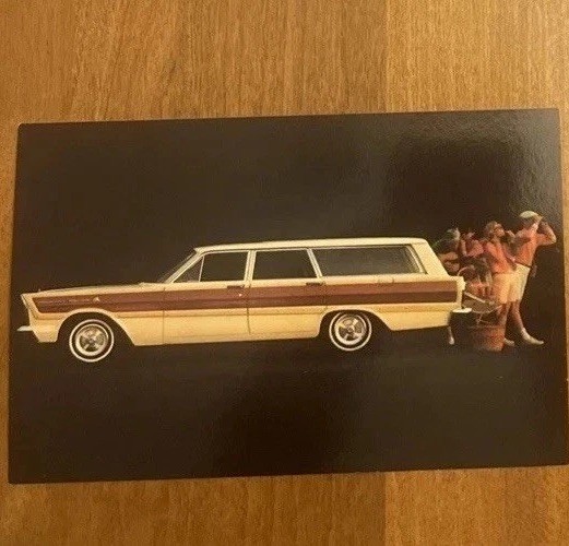 1965 Ford Country Squire Dealership Promotion postcard Original NOS