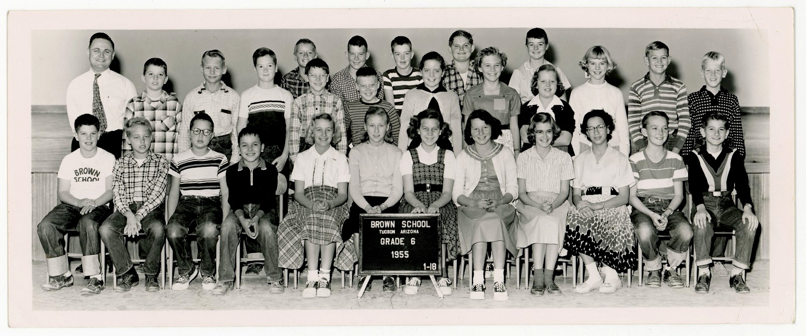 1955 Brown School Grade 6 Class Photo – Tucson Arizona – Original 10x4 1955 Brown School Grade 6 Class Photo – Tucson Arizona – Original 10x4