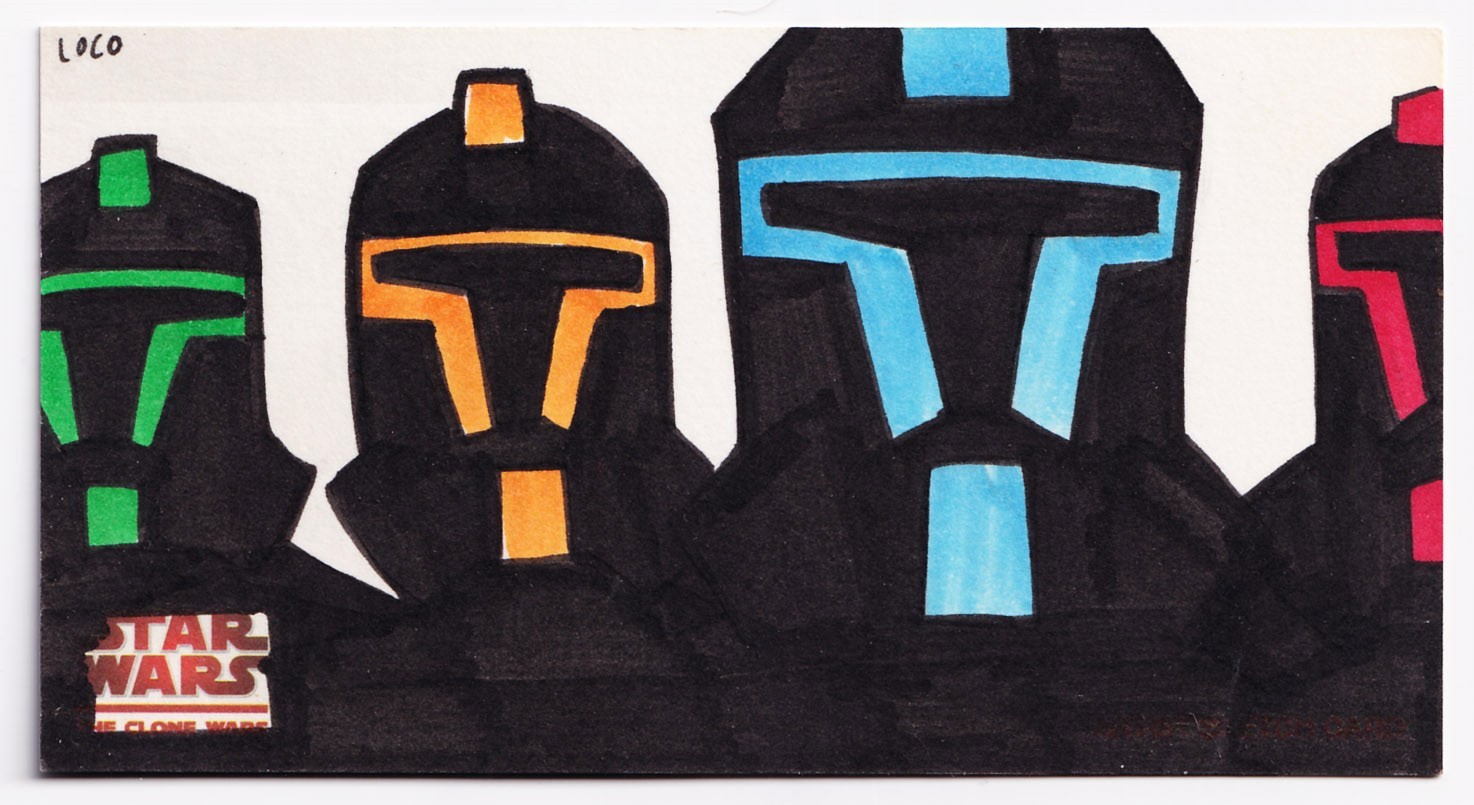 Star Wars Clone Wars Widevision Sketch Card Troopers Michael Locoduck Duron 1/1