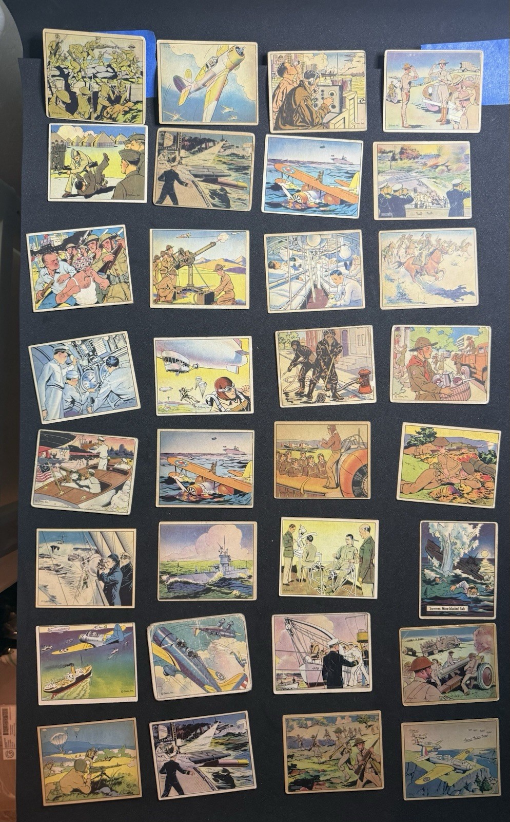 1941 Uncle Sam Trading Cards Philadelphia Gum Inc. Lot Of 32 Cards
