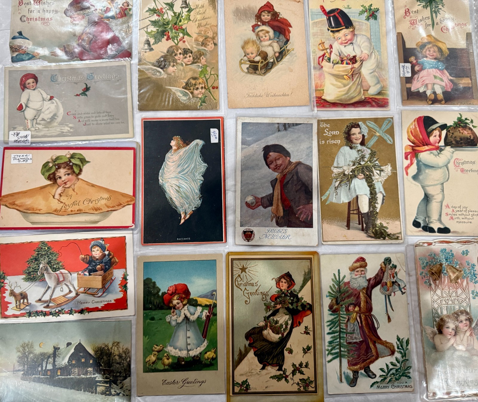 Lot 17 Antique Victorian Post Cards Early 1900\'s Christmas Easter Sealed Lot 17 Antique Victorian Post Cards Early 1900\'s Christmas Easter Sealed