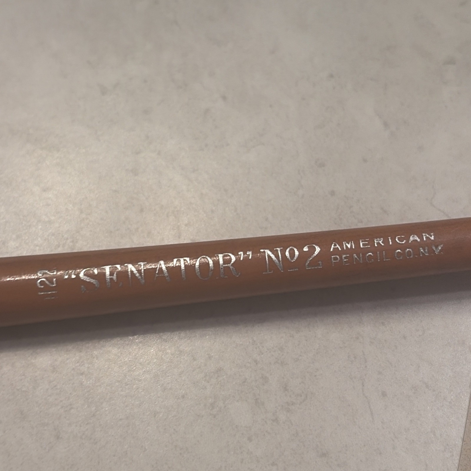 Vintage Antique American Pencil Co Senator 1122 Wood Tapered Bank Pencil