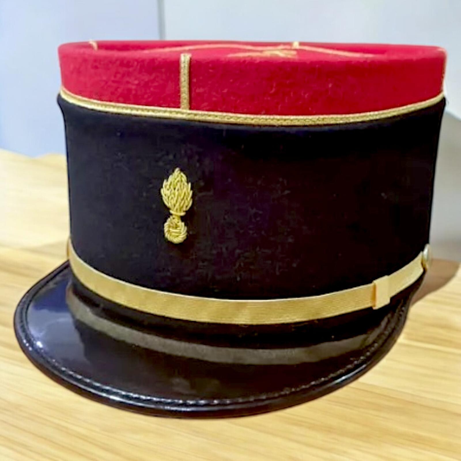 French Military Kepi, France Army Embroidery Cap, Officer Peak Embroidered... French Military Kepi, France Army Embroidery Cap, Officer Peak Embroidered...