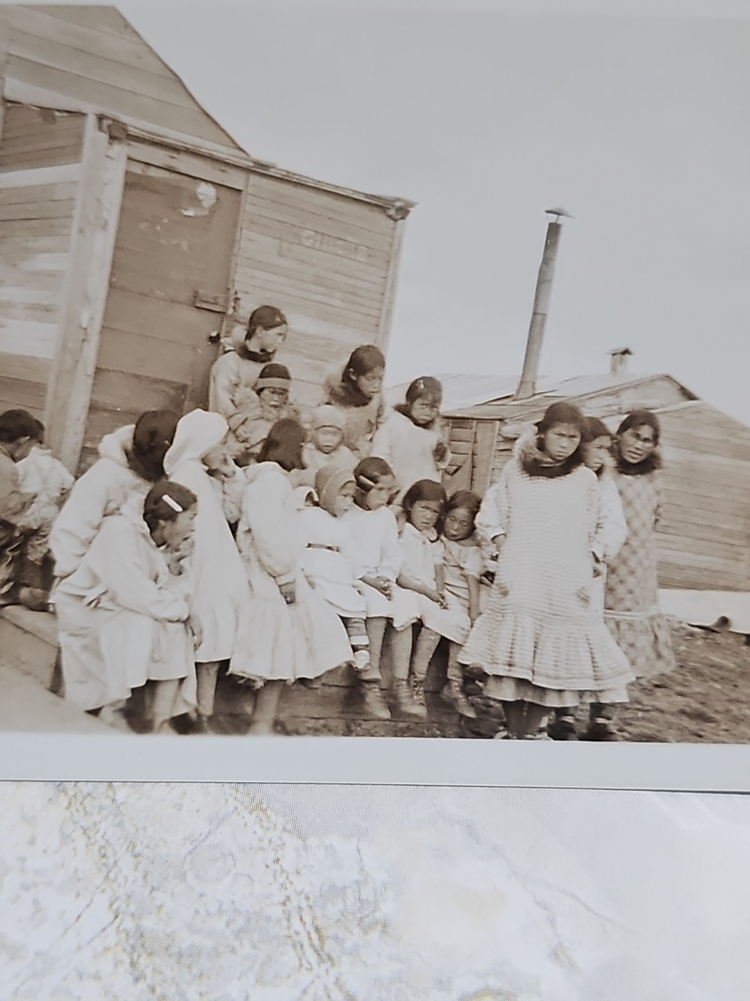Antique Nome Alaska Photo Native Children School Group Early 1900s #2