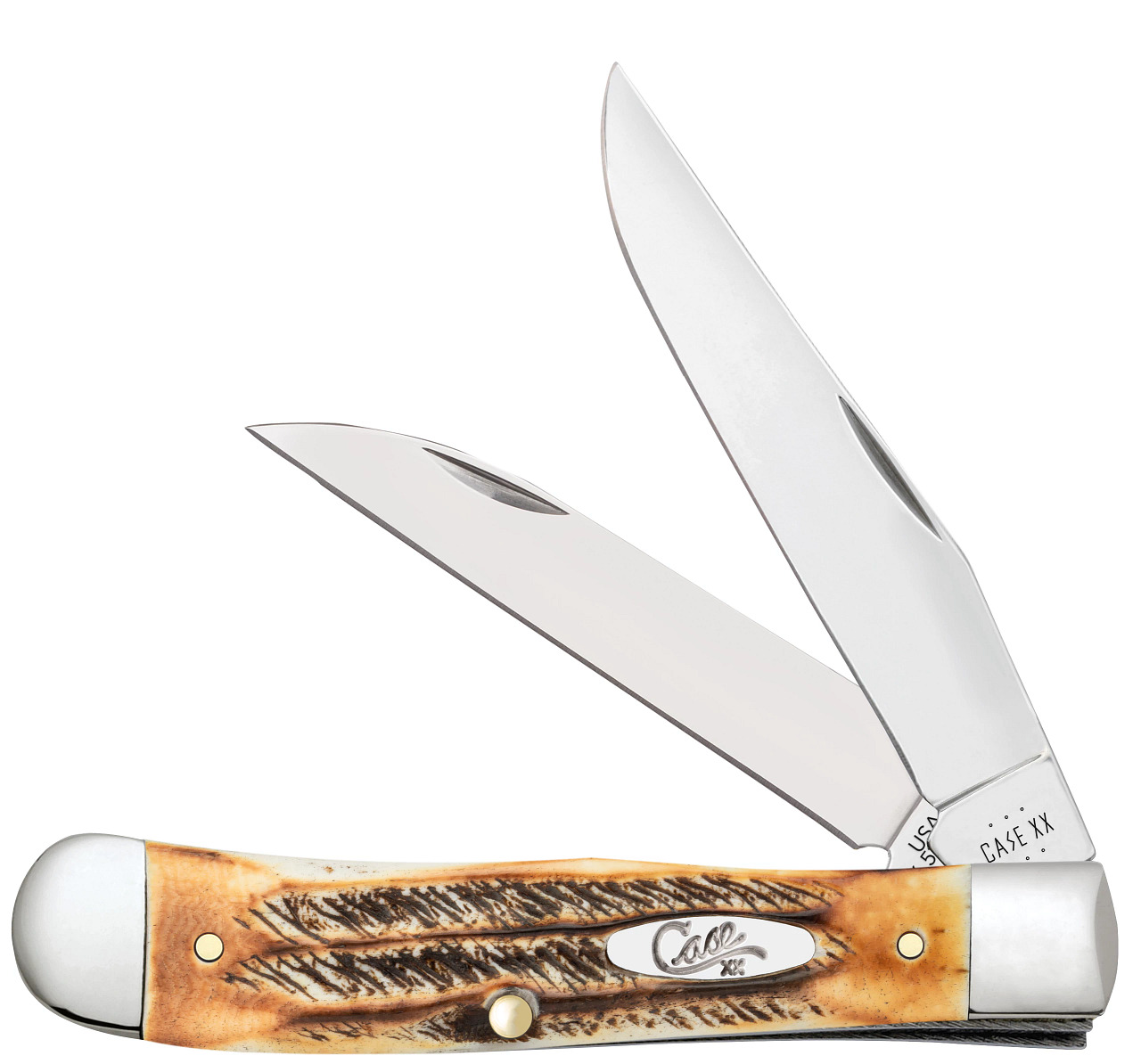 Case xx Knives Wharncliffe Trapper 6.5 BoneStag 65329 Pocket Knife Stainless