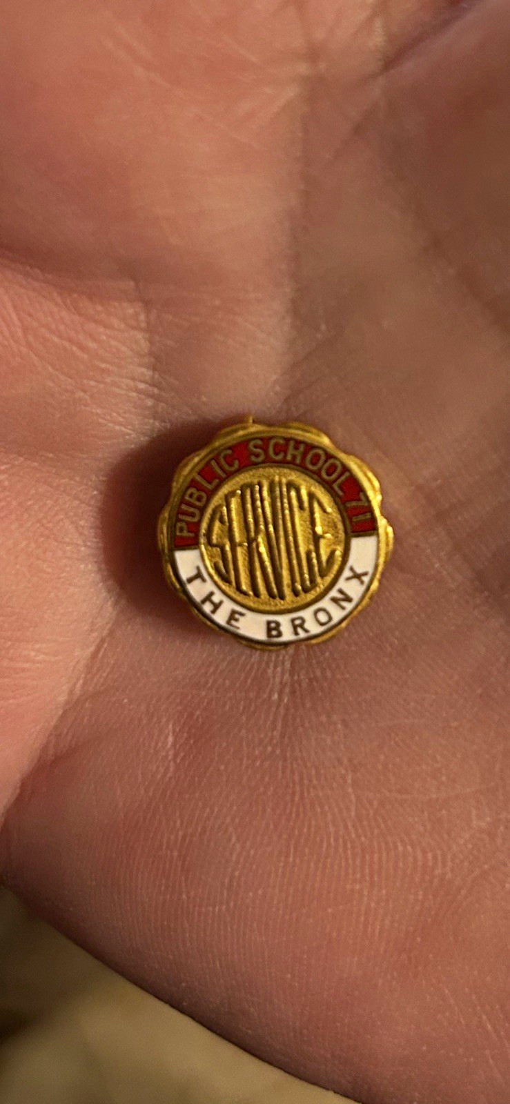 Vintage PS 71 The Bronx NYC Public School Service Lapel Pin Reed & Co NY Enamel Vintage PS 71 The Bronx NYC Public School Service Lapel Pin Reed & Co NY Enamel