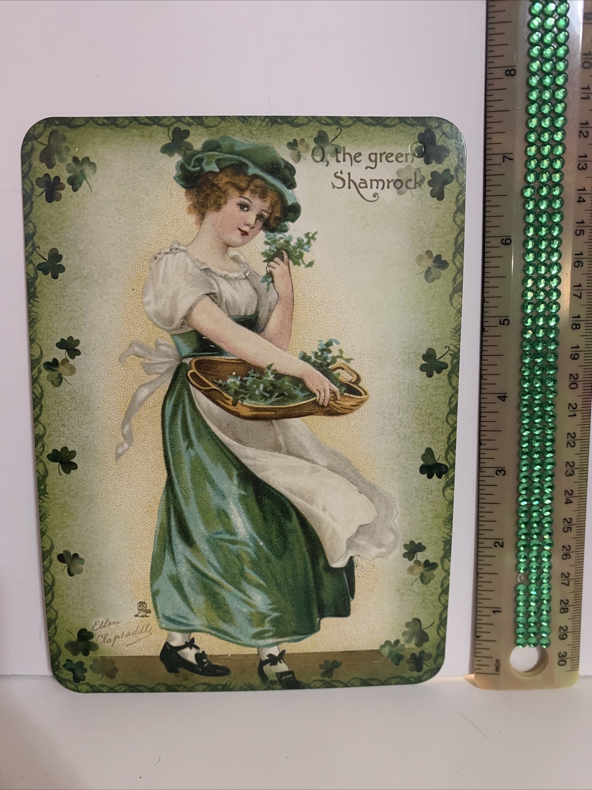 St. Patrick’s Day Decor VINTAGE STYLE Die Cut Cardboard 5 X 7”