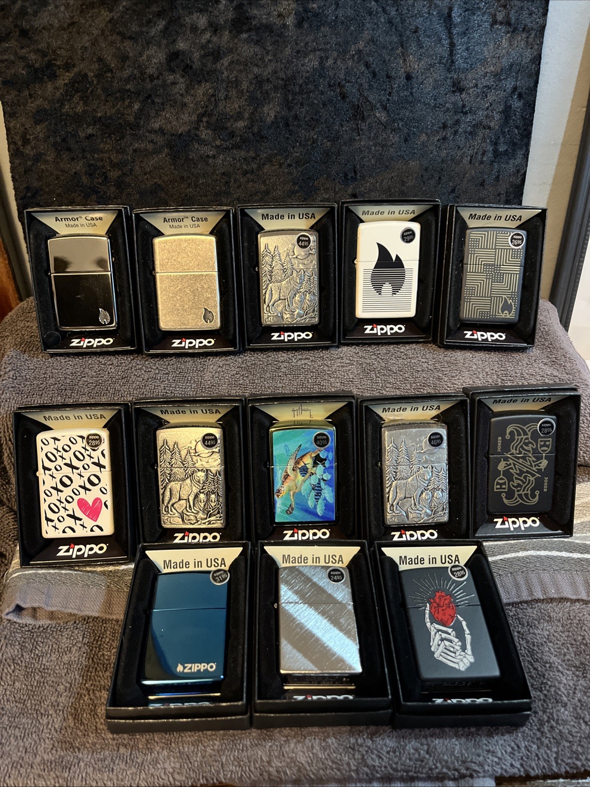 LOT OF 13 SET  ZIPPO LIGHTER Brand New W Box’s Armor Limited Rare Great Deal 🔥