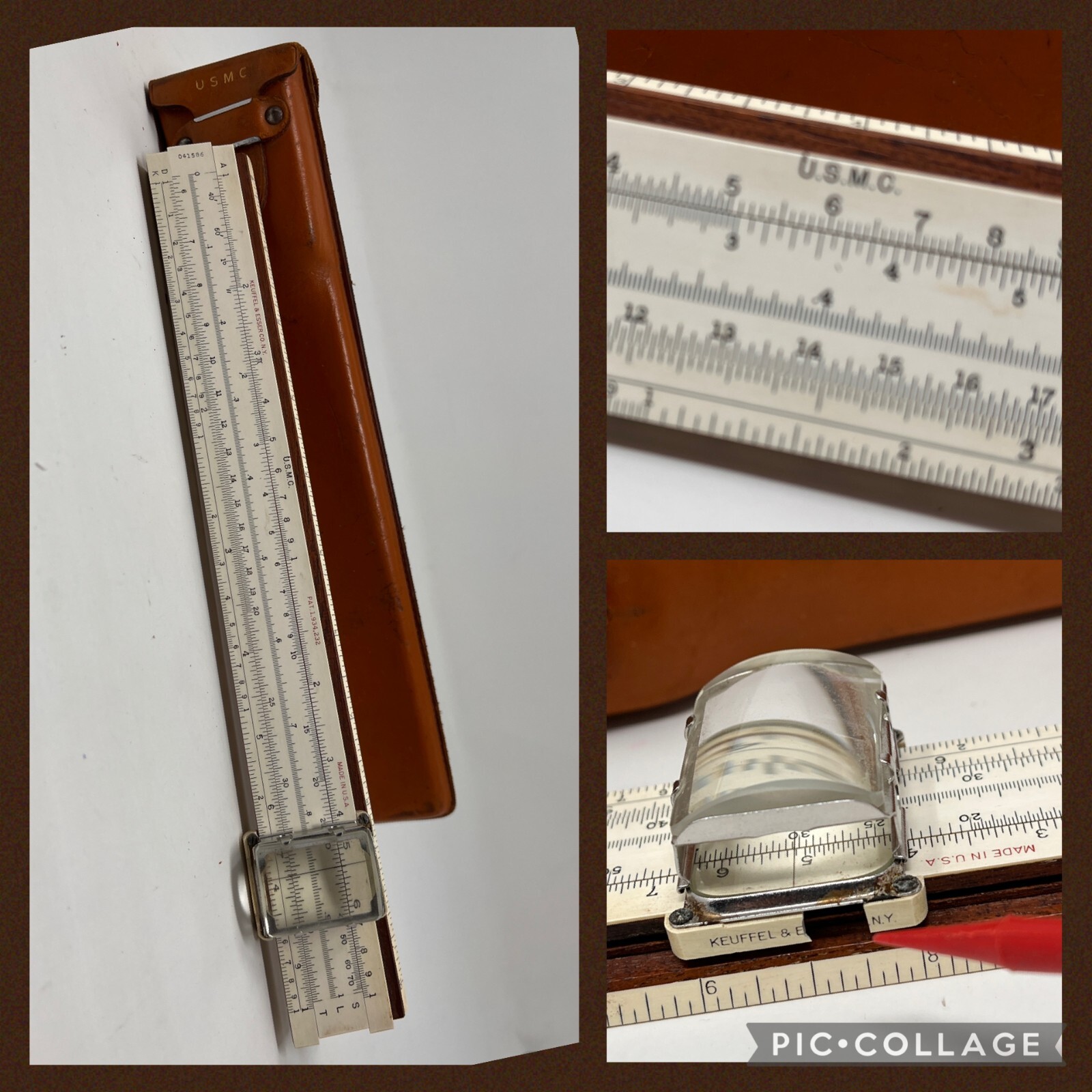 WW2 U.S.M.C Official Micro Glass Lens Keuffel & Esser Co.N.Y 041586 Mahogany WW2 U.S.M.C Official Micro Glass Lens Keuffel & Esser Co.N.Y 041586 Mahogany