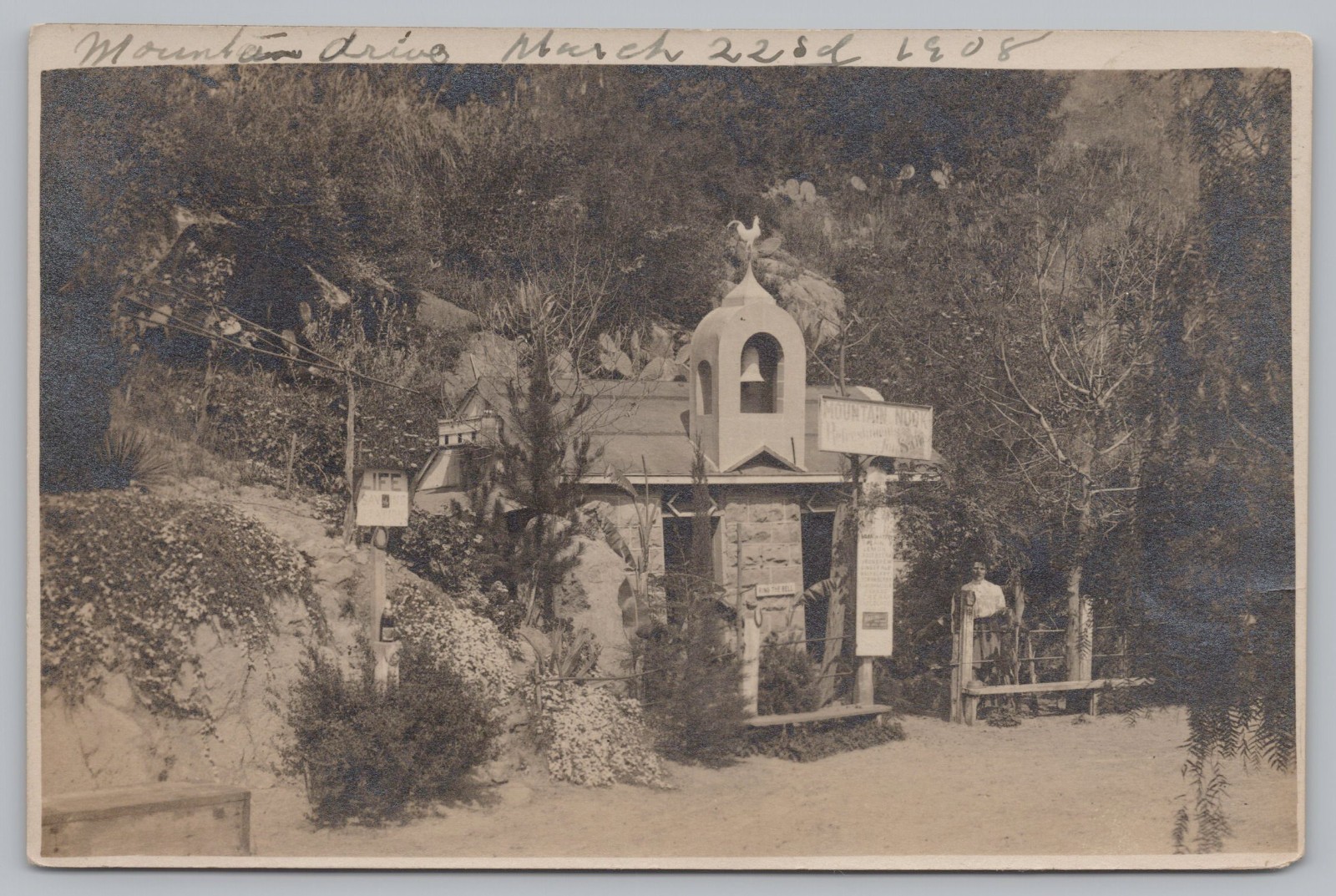 RPPC Mountain Nook Refreshment Stand Santa Barbara CA California Postcard 1908 RPPC Mountain Nook Refreshment Stand Santa Barbara CA California Postcard 1908