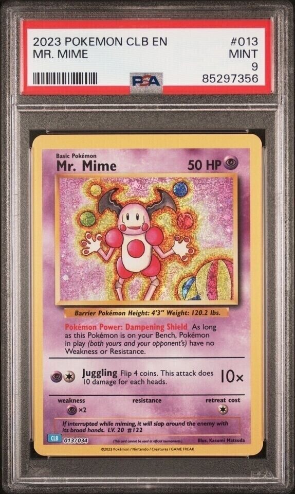 Mr. Mime 013/034 CLB Classic Collection Pokémon English Holo - PSA 9 MINT