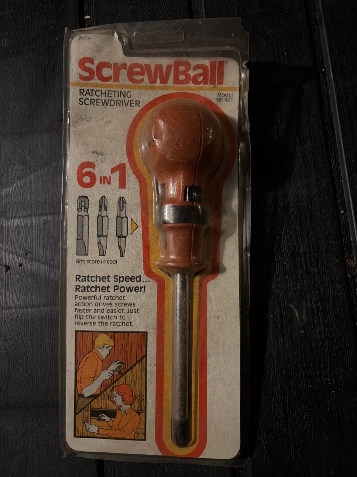 Vintage Gordon Bell Ratchet Tool Kit Screwball Driver Kross Inc USA Complete