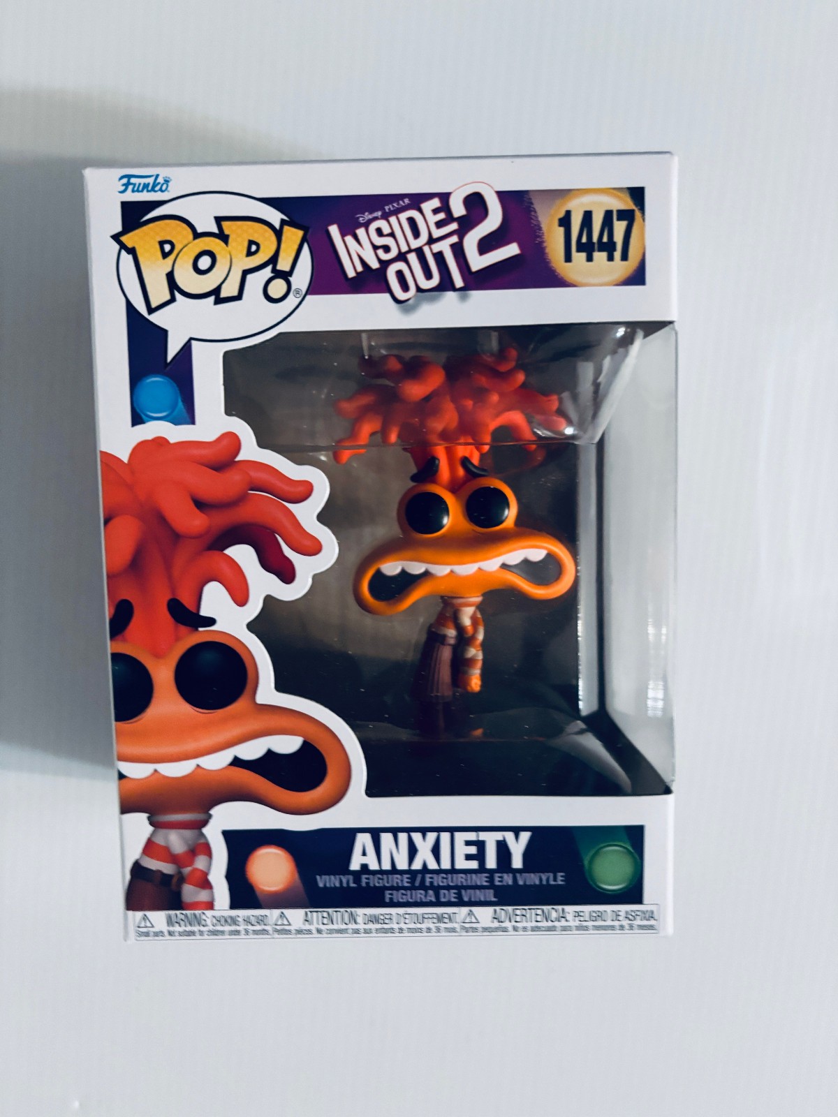 Funko Pop Vinyl - Inside Out 2 #1447 - Anxiety - Light Wear Funko Pop Vinyl - Inside Out 2 #1447 - Anxiety - Light Wear