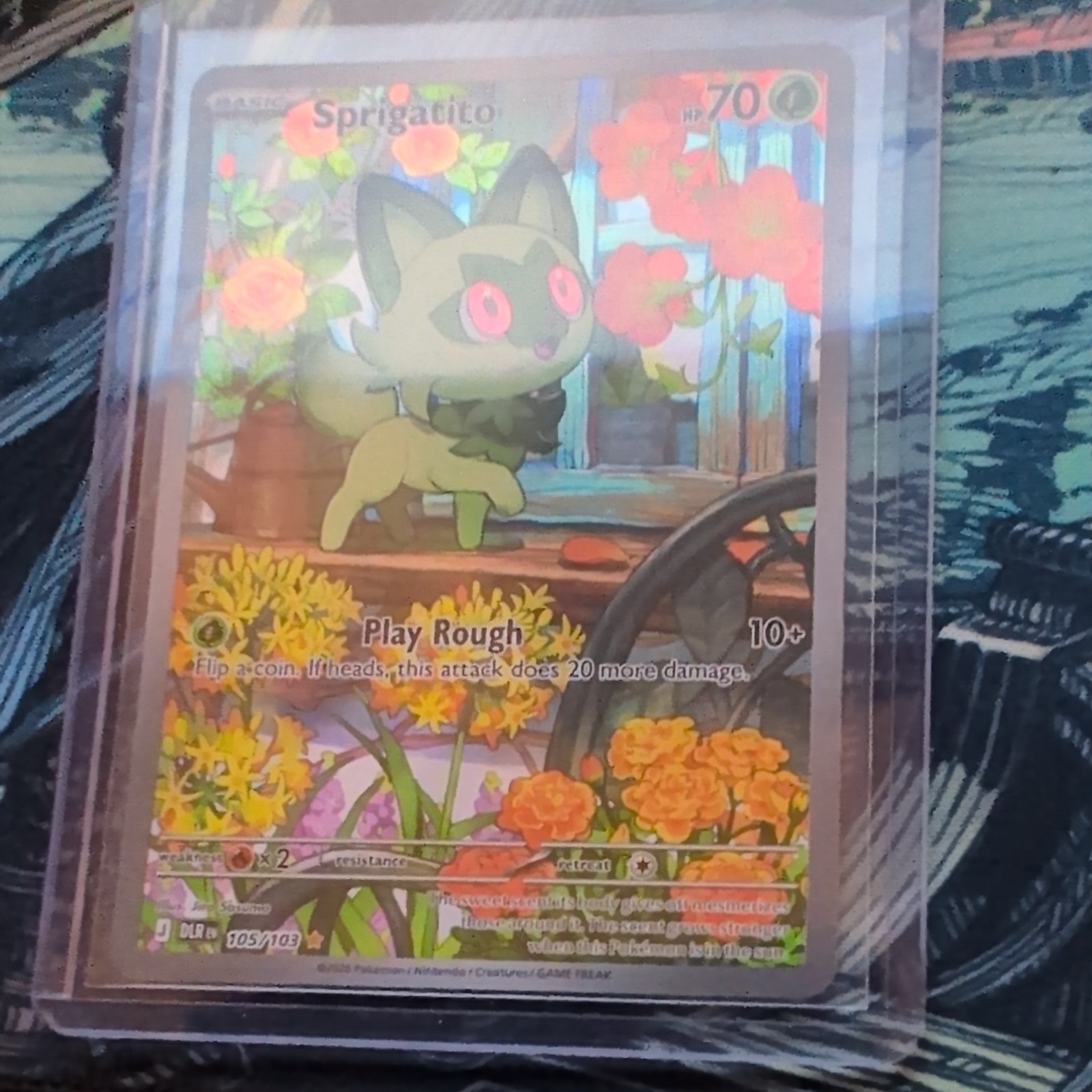 Pokemon TCG Sprigatito Delta Reign Full Art 105/103 Illustration RARE English