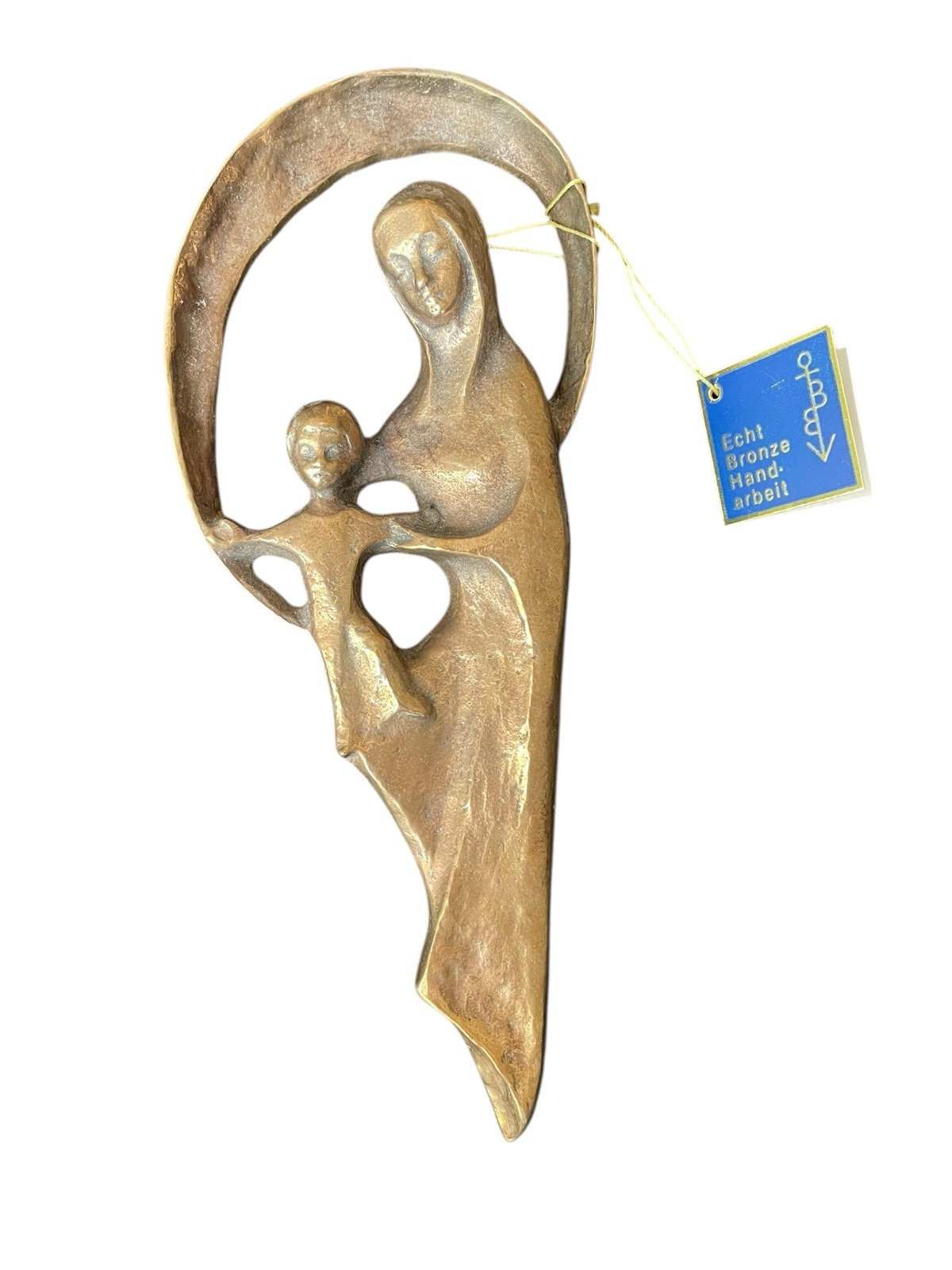 VTG Kunstwerkstätten Butzon & Bercker Bronze Relief Madonna With Child Germany VTG Kunstwerkstätten Butzon & Bercker Bronze Relief Madonna With Child Germany