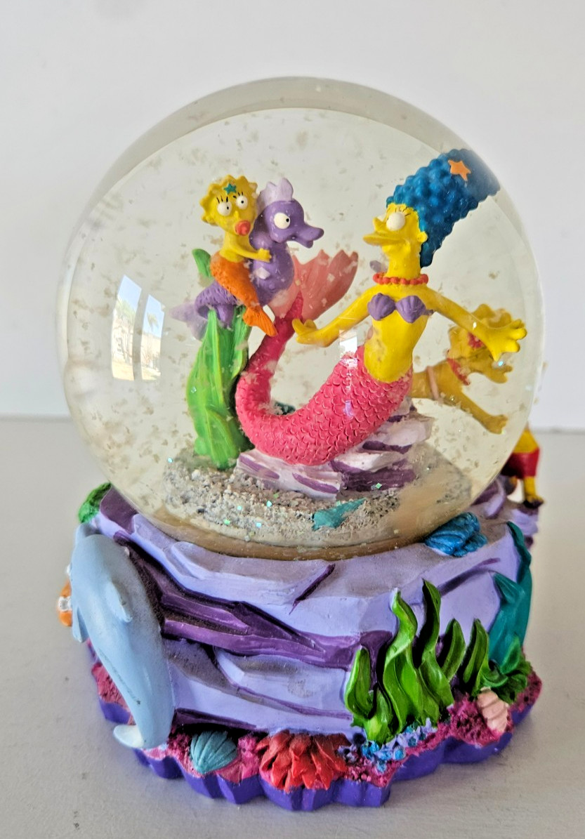 FOX The Simpsons Snow Globe Mermaid Under the Sea 2001 Rare Collectible Figurine