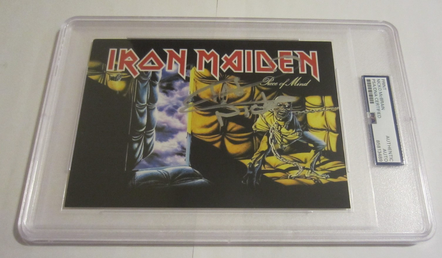 Nicko McBrain Iron Maiden drummer signed autographed 5x7 photo PSA authentic