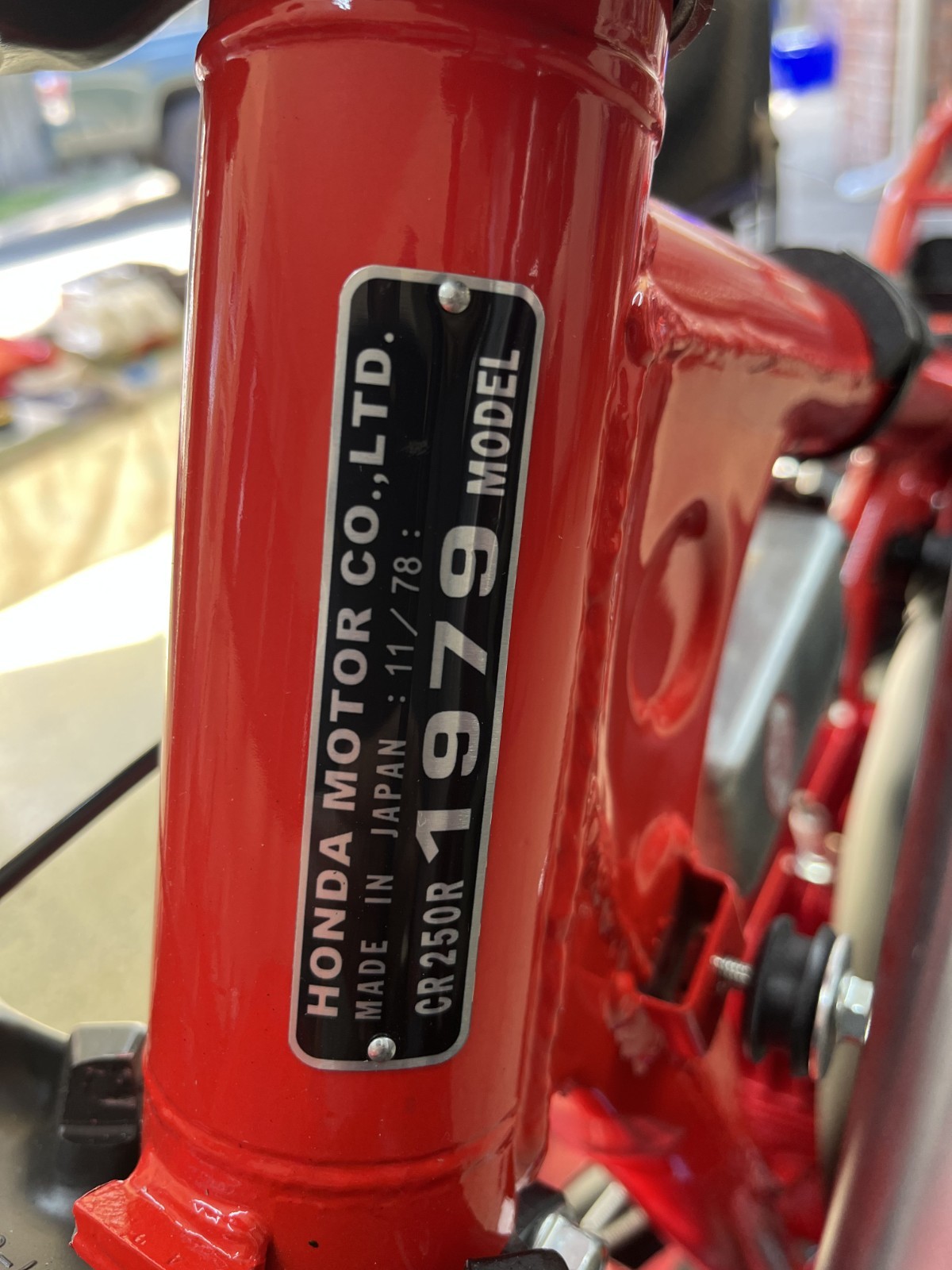 Vintage 1970\'s - 80s CR250 Elsinore ID Plate Vintage 1970\'s - 80s CR250 Elsinore ID Plate