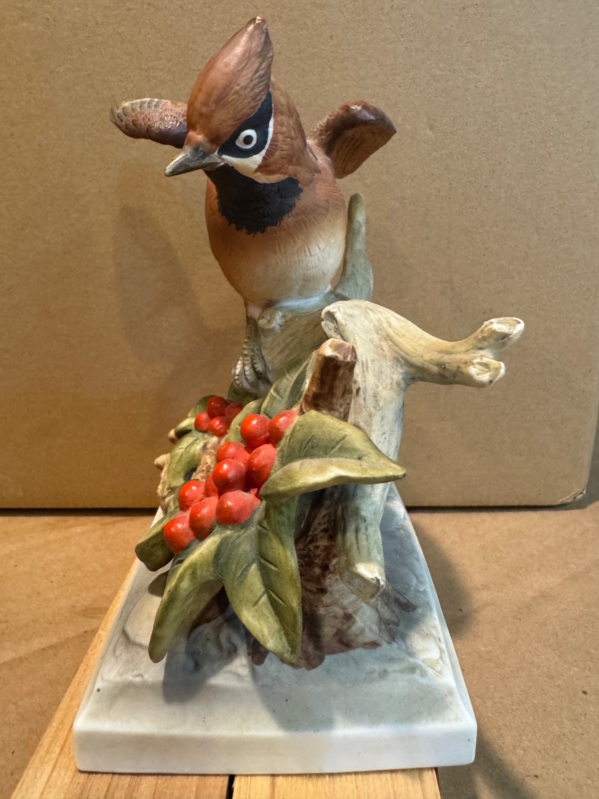 Lefton Waxwing Figurine