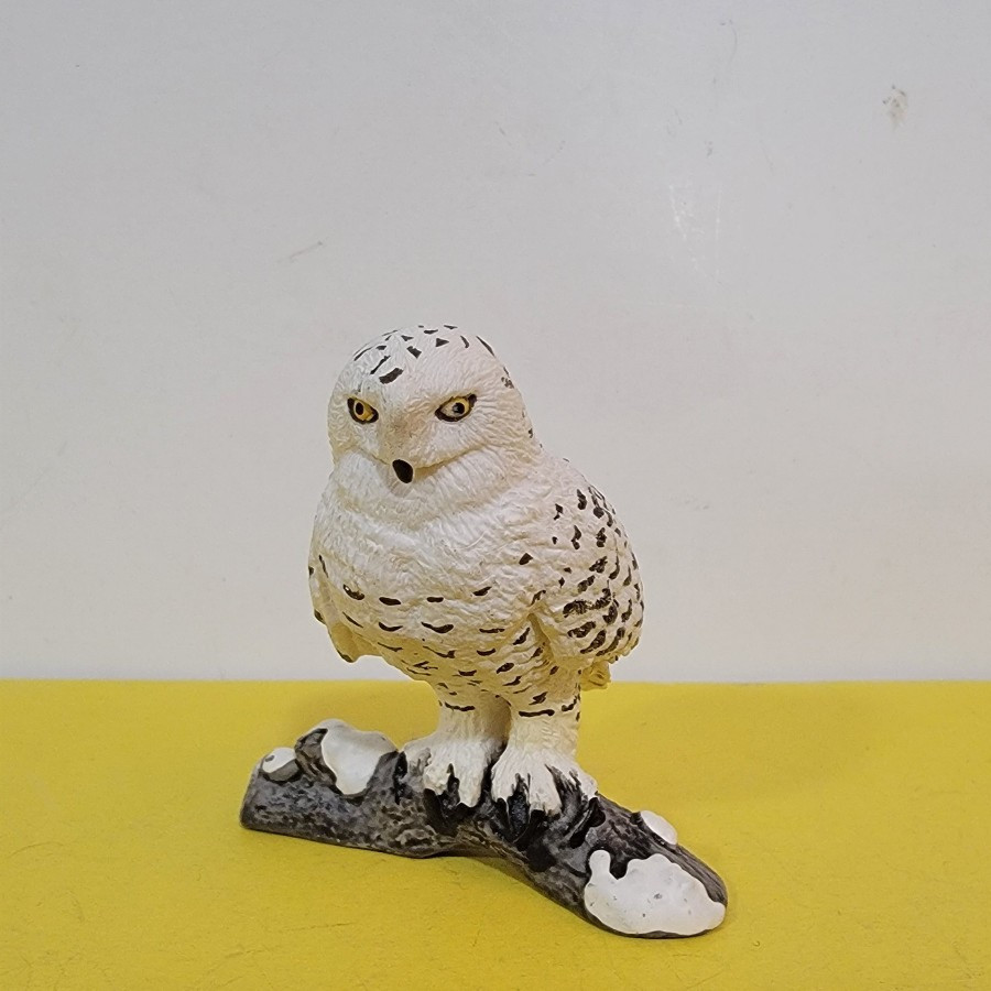 Schleich Snowy Owl 14671 Snow White & Black 2011 Bird Animal Figure Retired