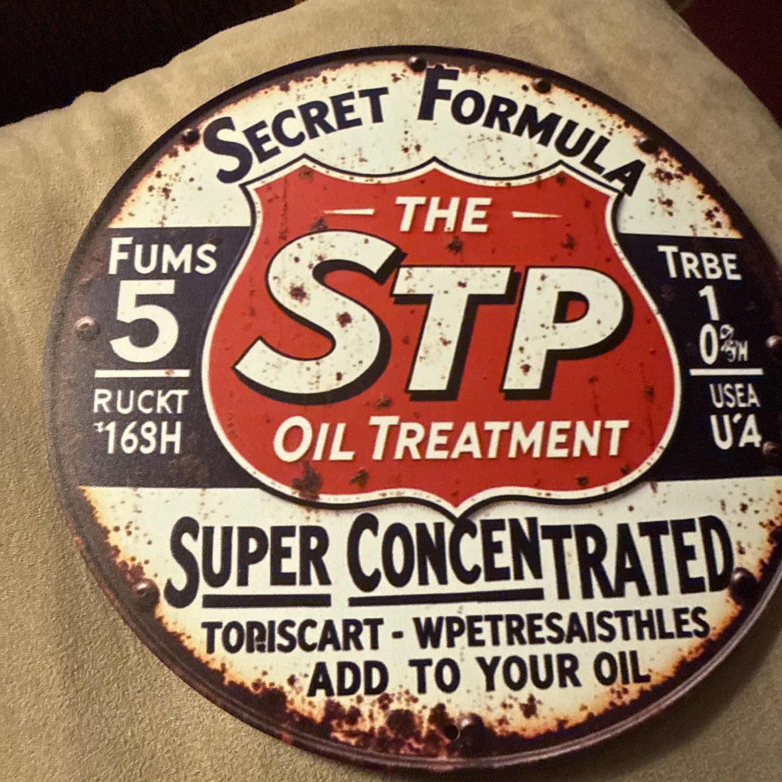 Vintage 1960'S STP Secret Formula Oil Treatment Metal Tin 8”x 8” Vintage 1960'S STP Secret Formula Oil Treatment Metal Tin 8”x 8”