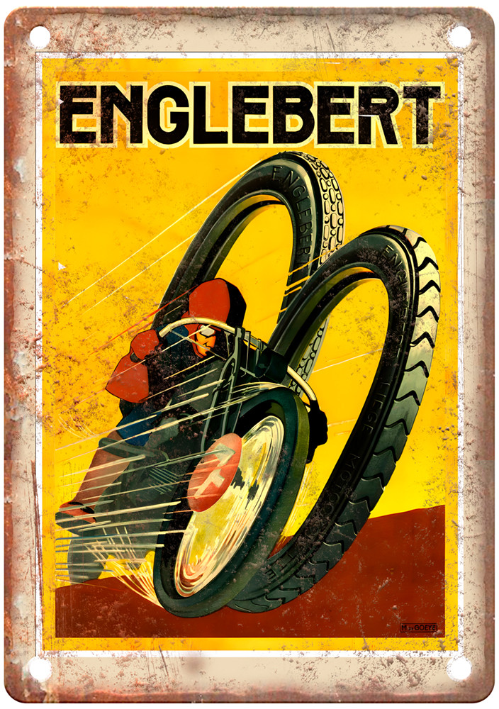 1930 Vintage ENGELBERT Motorcycle Poster Ad Retro Look Metal Sign F152 1930 Vintage ENGELBERT Motorcycle Poster Ad Retro Look Metal Sign F152
