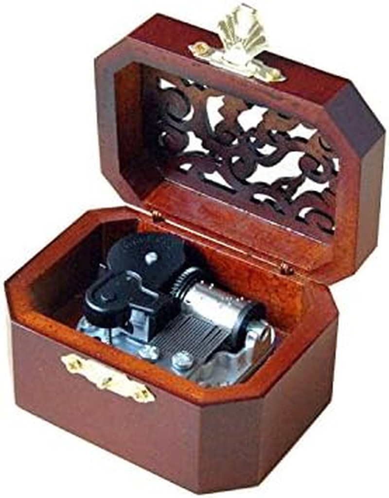 Vintage Wood Carved Mechanism Musical Box Wind up Music Box Gift for Christmas/B Vintage Wood Carved Mechanism Musical Box Wind up Music Box Gift for Christmas/B