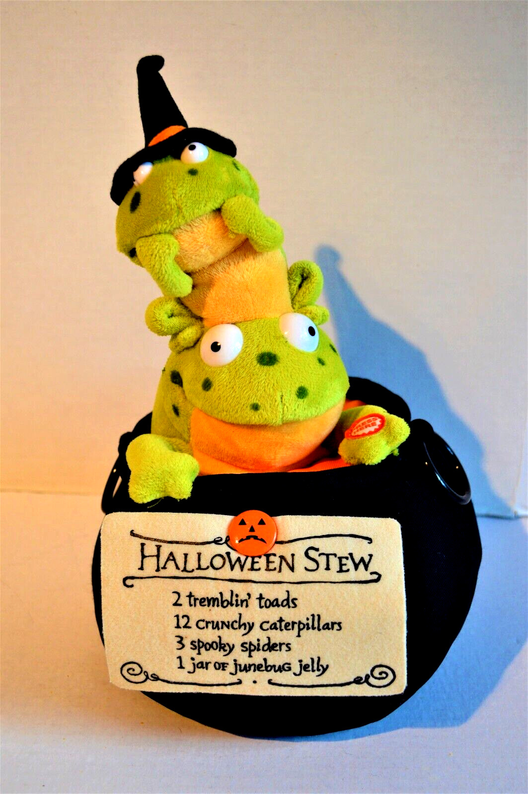 Hallmark Halloween Tremblin Toads Witch Cauldron Stew Plush Animated Singing