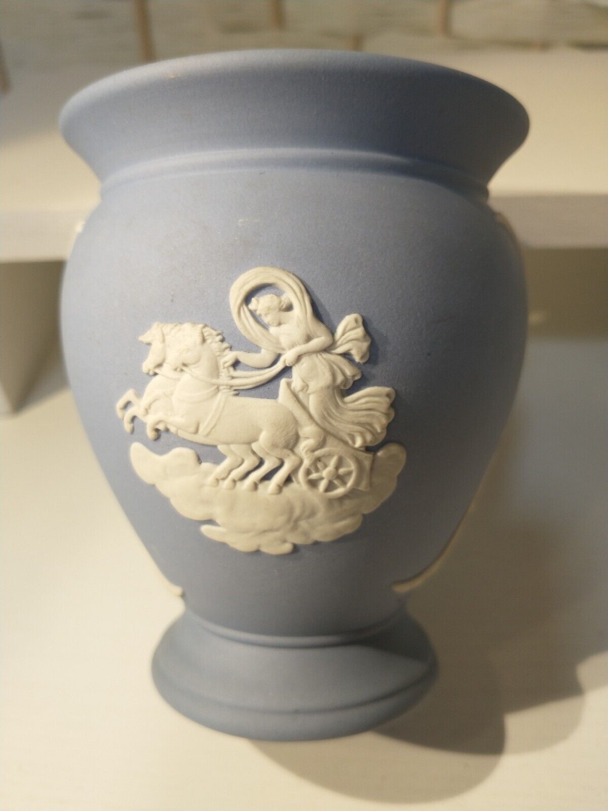 Wedgewood Jasperware Vase 4 Inch Vintage 1730 B56