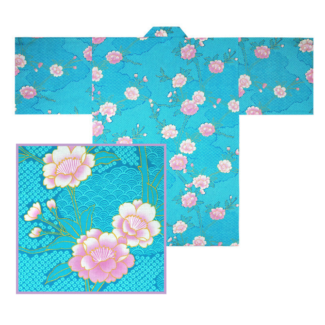 Japanese HAPPI COAT Kimono Robe Women 34