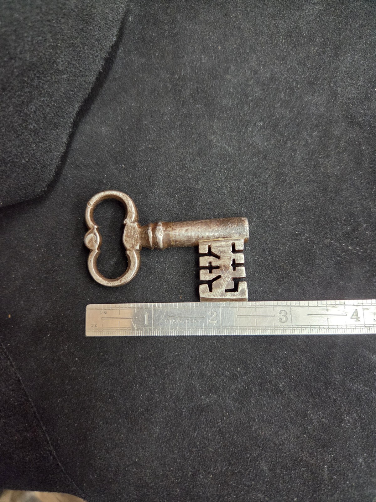 18th Century Antique Warded Ward Skeleton Key Cabinet Door