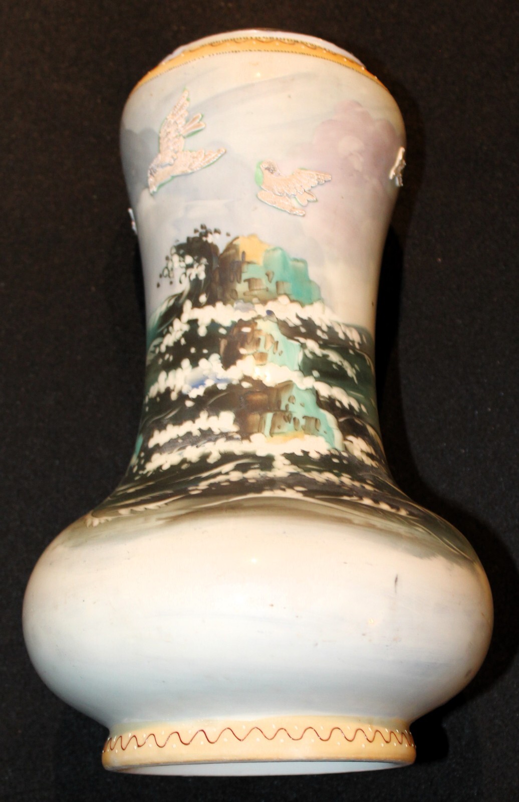 Tohina E-Oh Nippon Vintage Large Vase That Was Electrified Tohina E-Oh Nippon Vintage Large Vase That Was Electrified