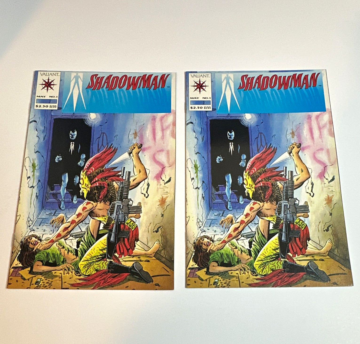 Valiant Shadowman #1 1992 Modern Age Color Single Issue Lot of 2 Shooter