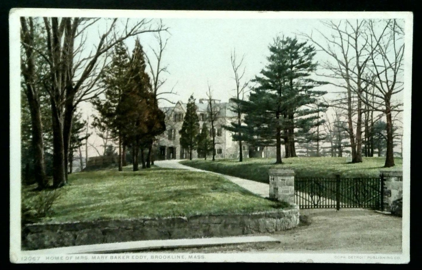 Vintage 1914 Home of Mary Baker Eddy Brookline Mass Postcard Litho Vintage 1914 Home of Mary Baker Eddy Brookline Mass Postcard Litho