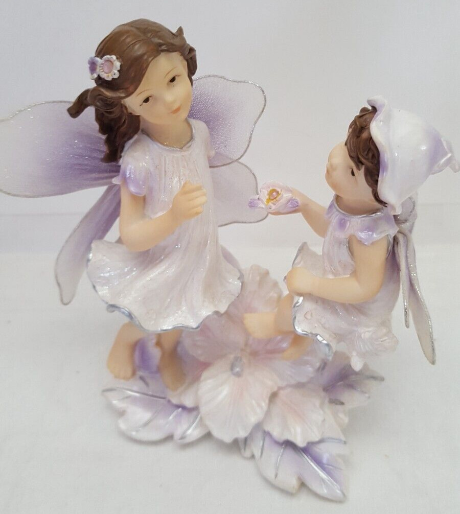VINTAGE MONTEFIORI TWO ANGELS WITH ROSE FIGURINE