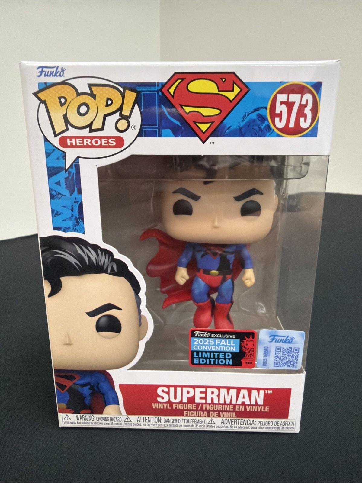 Funko Pop Superman #573 DC Comics NYCC 2025 Fall Convention Exclusive Limited