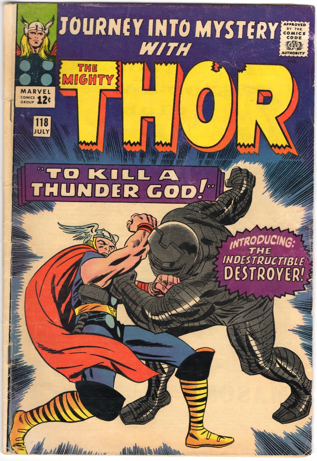 Journey Into Mystery 118 1965 Marvel Comics VG 4.0 1st App Destroyer Loki Thor