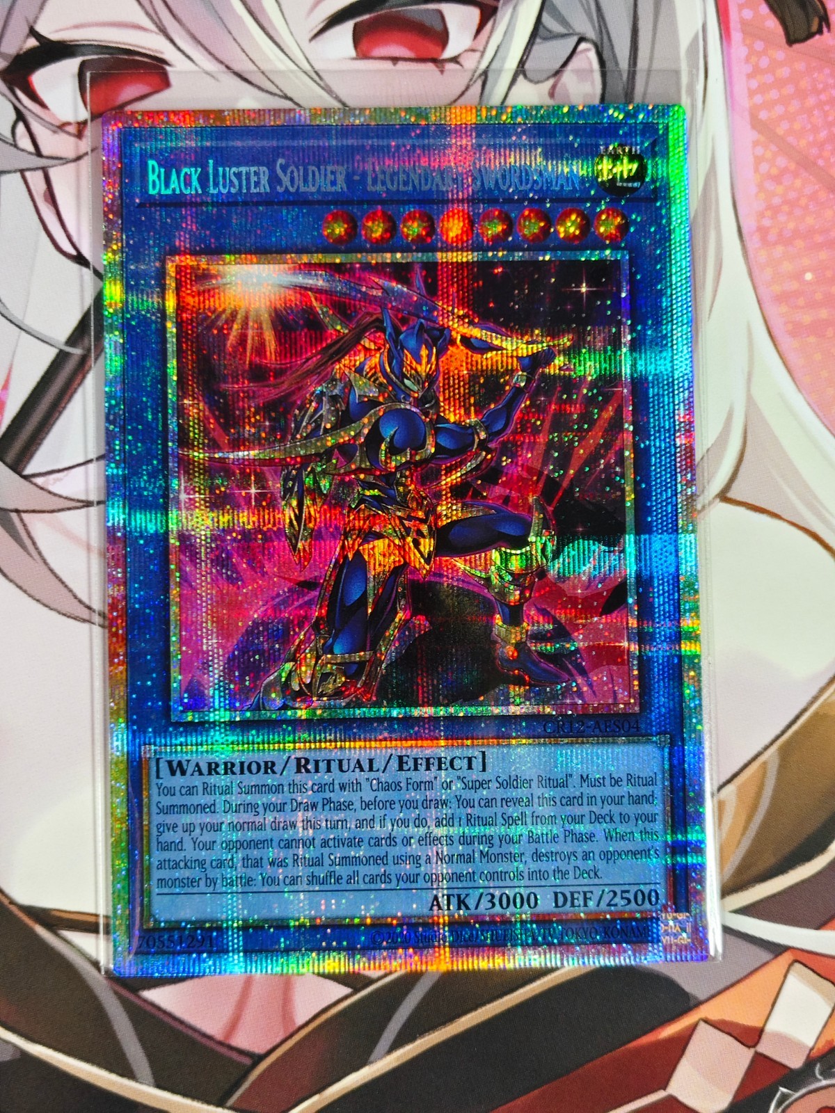 Yugioh Asian English OCG CR12-AES04 Black Luster Soldier - Legendary - PSE