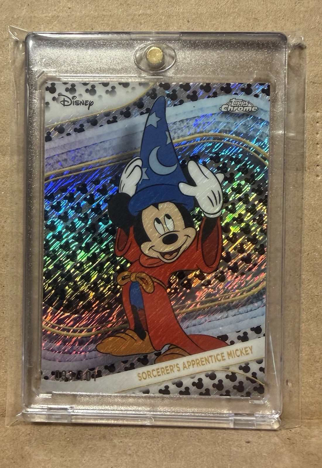 Topps 2025 Topps Chrome Disney Sorcerer's Apprentice Mickey #190 Parallel 93/101